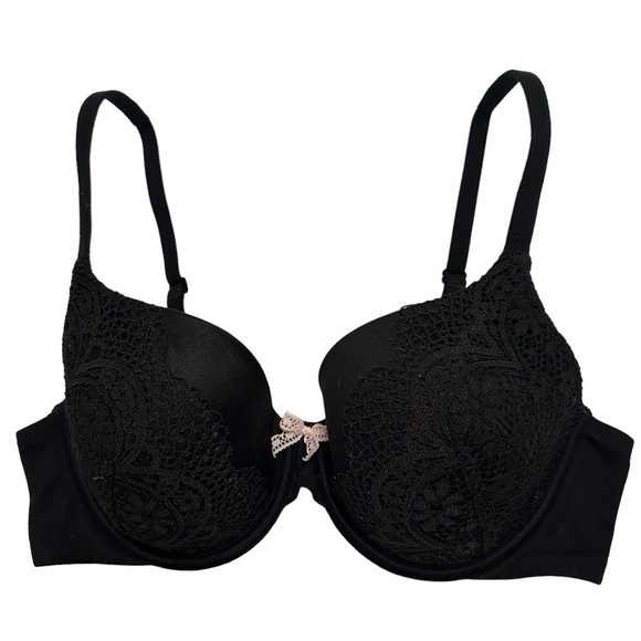 Victoria's Secret Bra Lightly Lined Lace-Cup Demi Bra, Black, 36C - Picture 1 of 9